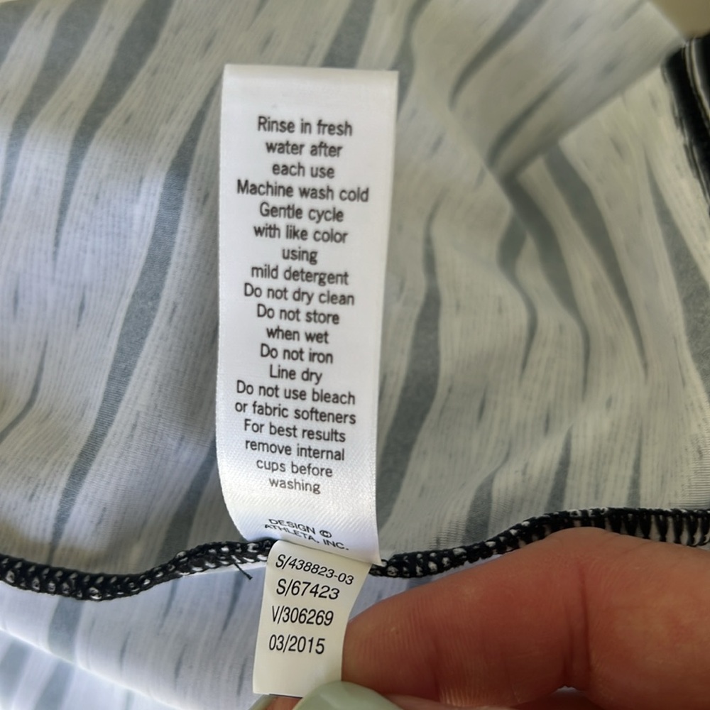 Athleta Ariel Venice Strappy Sun Swim Dress Black/White Size MP - Picture 15 of 15
